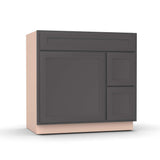 Liberty Shaker Grey - 36 Inch Vanity Sink Drawer Base Cabinet - 36" Width x 34.5" Height x 21" Depth