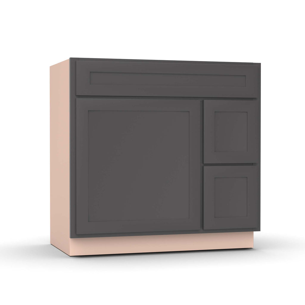 Liberty Shaker Grey - 36 Inch Vanity Sink Drawer Base Cabinet - 36