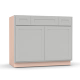 Liberty Shaker Ashen - 42 Inch Vanity Consoles Cabinet - 42" Width x 34.5" Height x 21" Depth