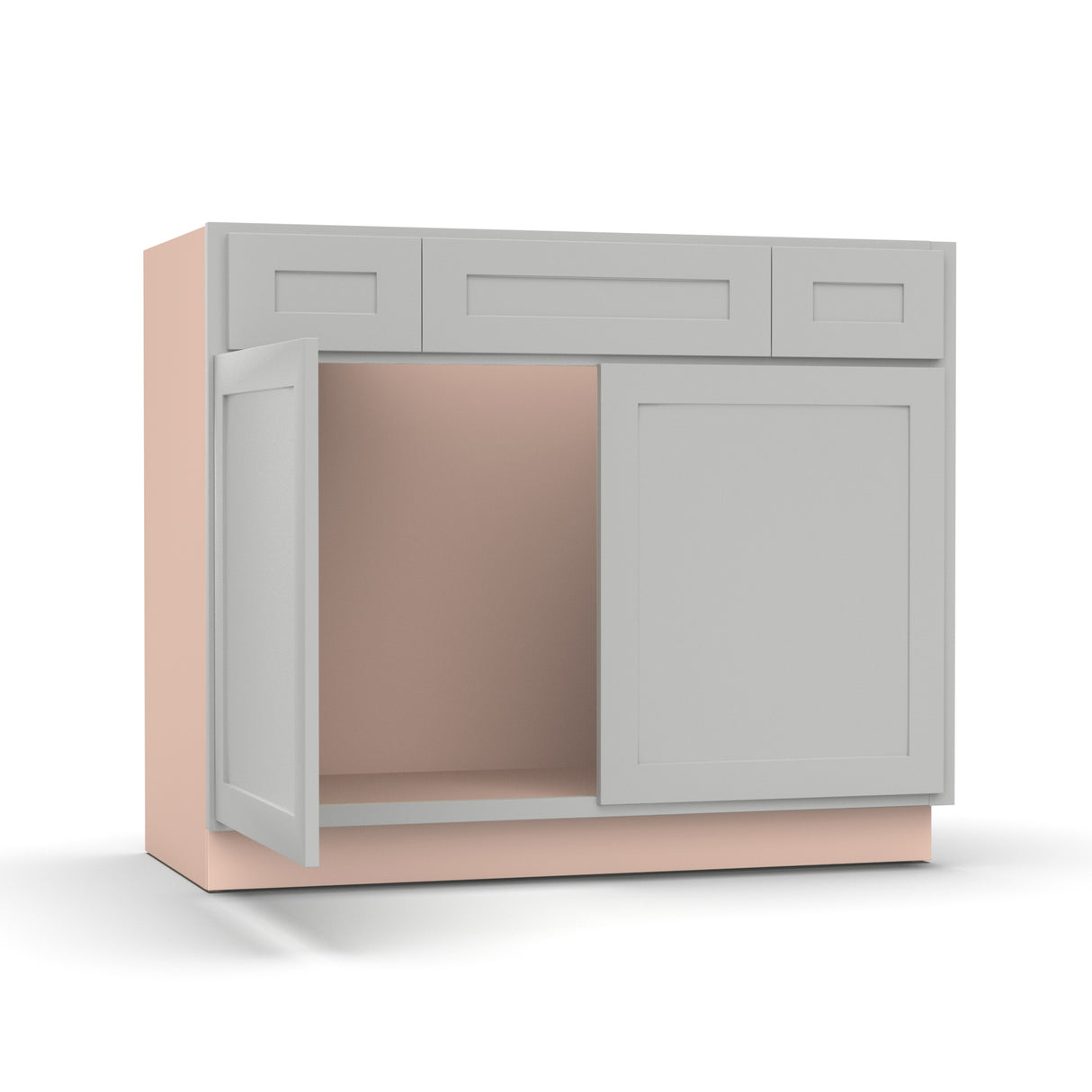 Liberty Shaker Ashen - 42 Inch Vanity Consoles Cabinet - 42" Width x 34.5" Height x 21" Depth