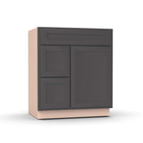 Liberty Shaker Grey - 30 Inch Vanity Sink Drawer Base Cabinet - 30" Width x 34.5" Height x 21" Depth