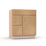 Liberty Shaker Karamel - 30 Inch Vanity Sink Drawer Base Cabinet - 30" Width x 34.5" Height x 21" Depth