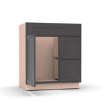 Liberty Shaker Grey - 30 Inch Vanity Sink Drawer Base Cabinet - 30" Width x 34.5" Height x 21" Depth