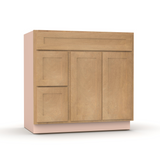 Liberty Shaker Karamel - 36 Inch Vanity Sink Drawer Base Cabinet - 36" Width x 34.5" Height x 21" Depth