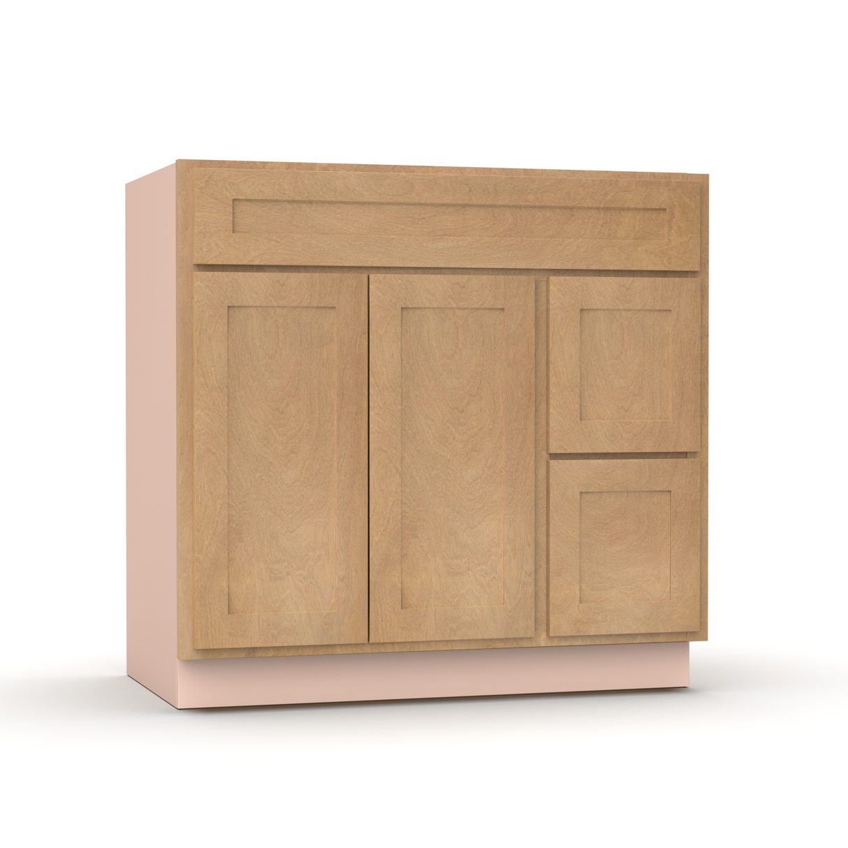 Liberty Shaker Karamel - 36 Inch Vanity Sink Drawer Base Cabinet - 36" Width x 34.5" Height x 21" Depth