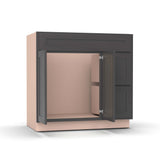 Liberty Shaker Grey - 36 Inch Vanity Sink Drawer Base Cabinet - 36" Width x 34.5" Height x 21" Depth