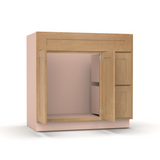 Liberty Shaker Karamel - 36 Inch Vanity Sink Drawer Base Cabinet - 36" Width x 34.5" Height x 21" Depth