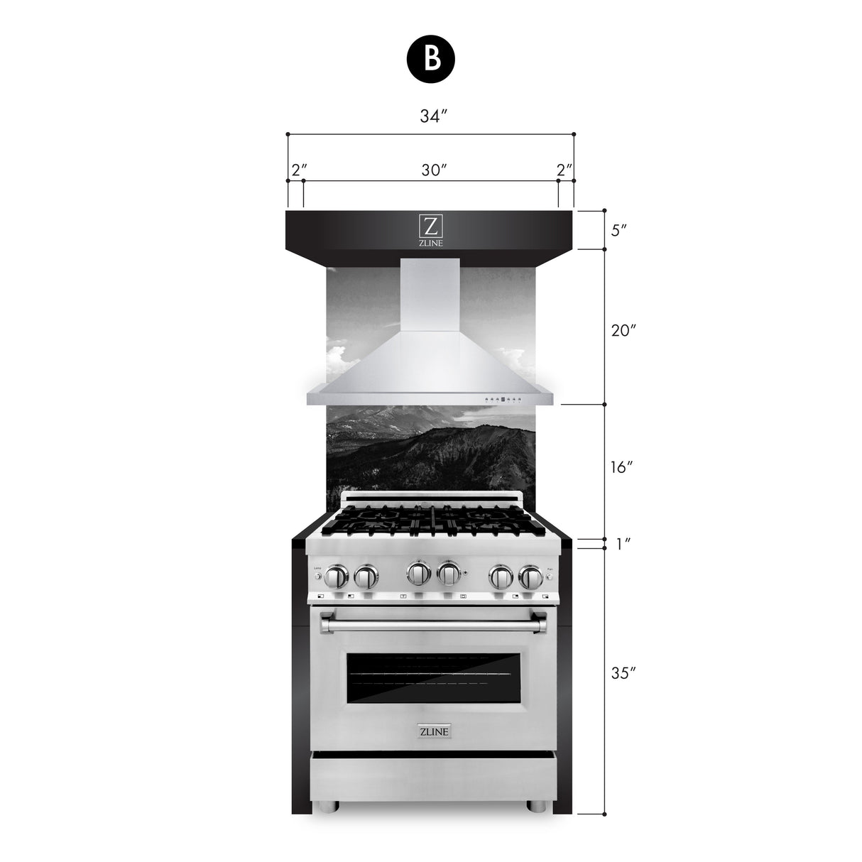 ZLINE 2-36" Chimney Extensions for 10 ft. to 12 ft. Ceilings (2PCEXT-8654ST)