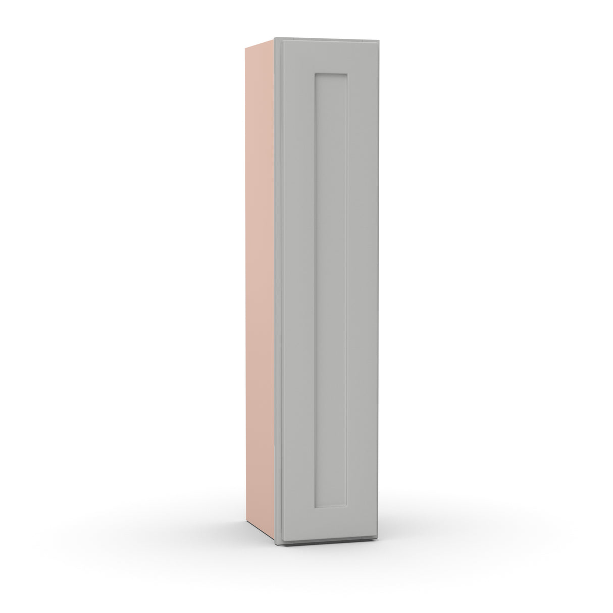 Liberty Shaker Ashen - 9 Inch Height Single Door Wall Cabinet - 09" Width x 42" Height x 12" Depth