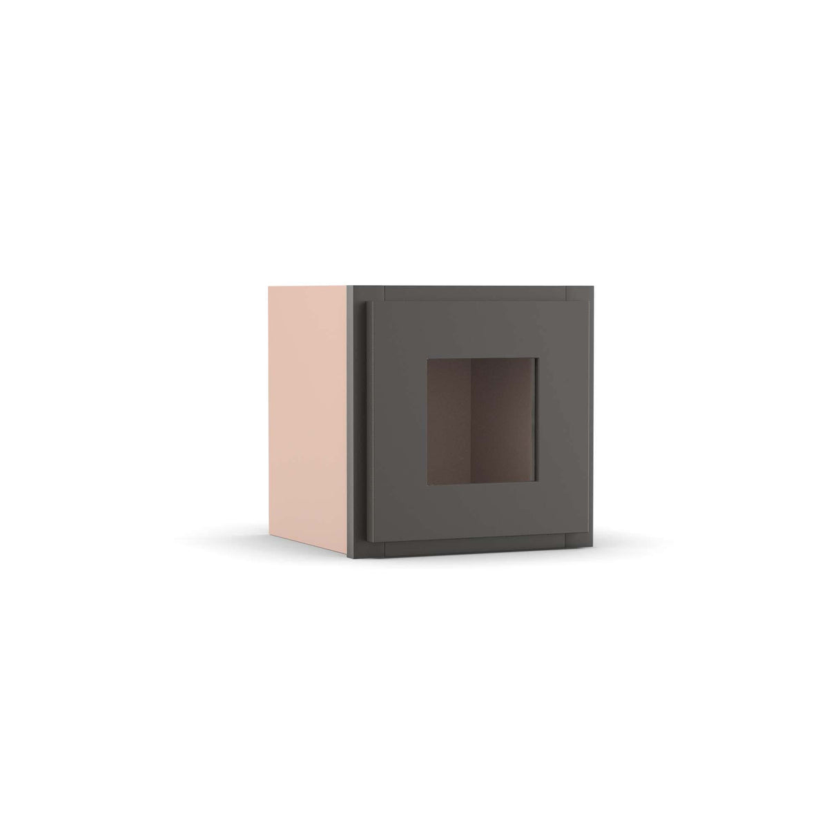 Liberty Shaker Grey - 12 Inch Single Glass Door Wall Cabinet - 12" Width x 12" Height x 12" Depth