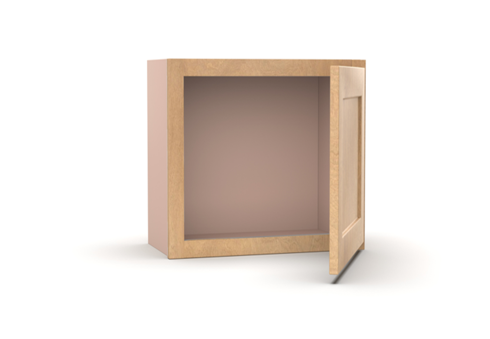 RTA - Liberty Shaker Karamel - Single Door Wall Cabinets - 12"W x 12"H x 12"D
