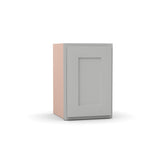 Liberty Shaker Ashen - 12 Inch Height Single Door Wall Cabinet - 12" Width x 18" Height x 12" Depth