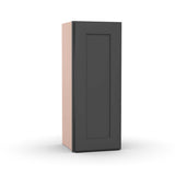 Liberty Shaker Grey - 12 Inch Height Single Door Wall Cabinet - 12" Width x 30" Height x 12" Depth