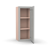 Liberty Shaker Ashen - 12 Inch Height Single Door Wall Cabinet - 12" Width x 30" Height x 12" Depth