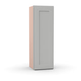 Liberty Shaker Ashen - 12 Inch Height Single Door Wall Cabinet - 12" Width x 36" Height x 12" Depth