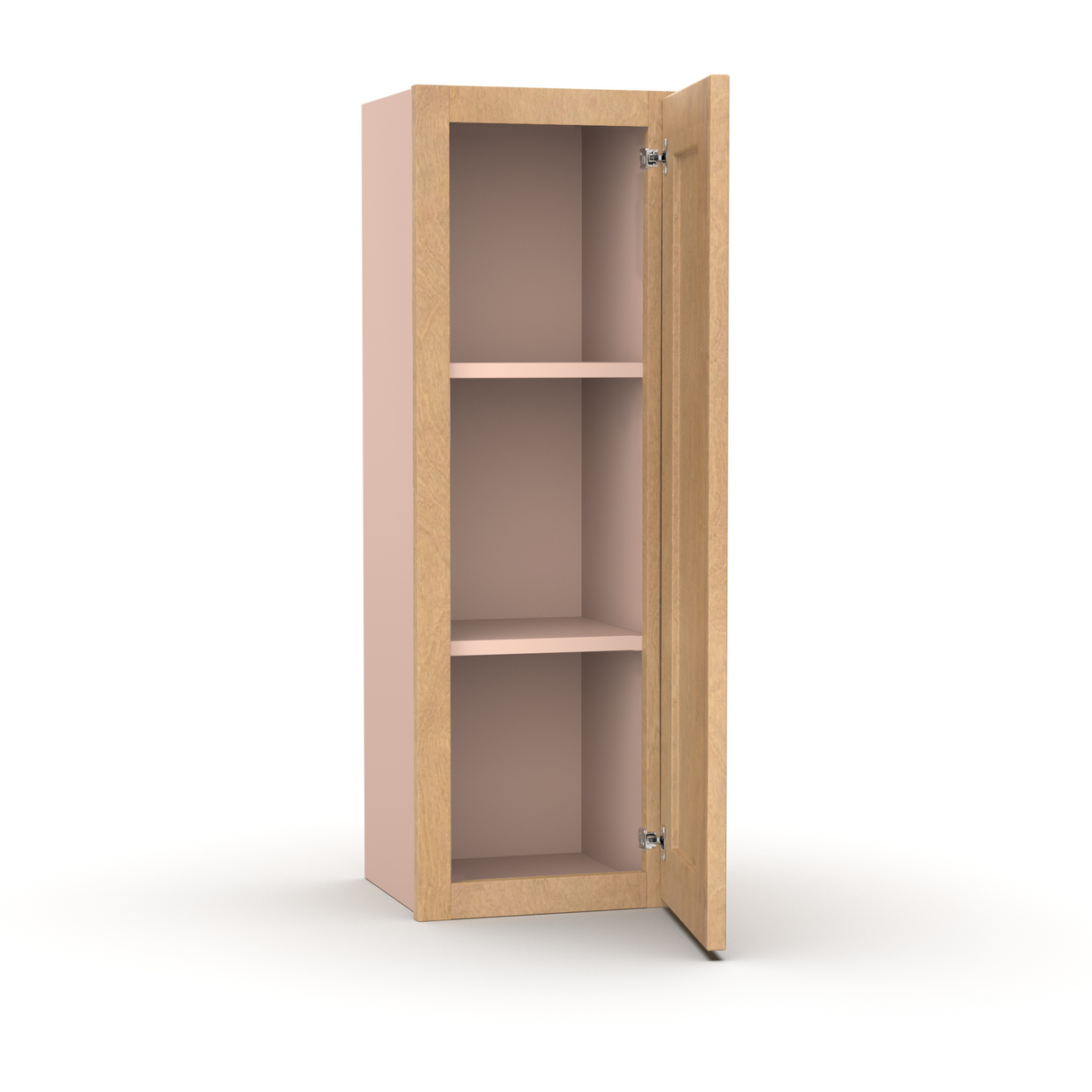 Liberty Shaker Karamel - 12 Inch Height Single Door Wall Cabinet - 12" Width x 36" Height x 12" Depth