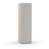 Liberty Shaker Ashen - 12 Inch Height Single Door Wall Cabinet - 12" Width x 42" Height x 12" Depth