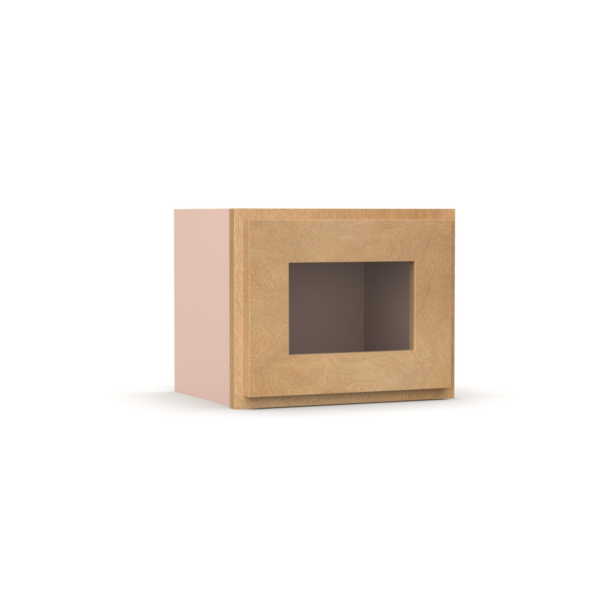 Liberty Shaker Karamel - 15 Inch Single Glass Door Wall Cabinet - 15" Width x 12" Height x 12" Depth