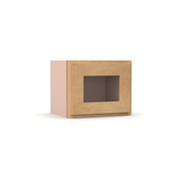 Liberty Shaker Karamel - 15 Inch Single Glass Door Wall Cabinet - 15" Width x 12" Height x 12" Depth