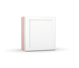 Liberty Shaker White 12"Height Single Door Wall Cabinet - 15"W x 12"H x 12"D