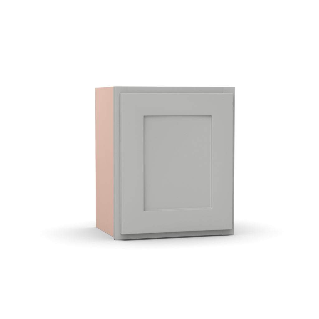 Liberty Shaker Ashen - 15 Inch Height Single Door Wall Cabinet - 15