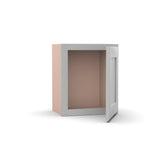 Liberty Shaker Ashen - 15 Inch Height Single Door Wall Cabinet - 15" Width x 18" Height x 12" Depth