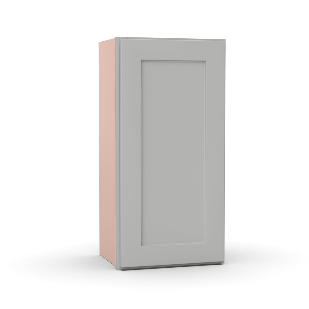Liberty Shaker Ashen - 15 Inch Height Single Door Wall Cabinet - 15