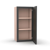 Liberty Shaker Grey - 15 Inch Height Single Door Wall Cabinet - 15" Width x 30" Height x 12" Depth