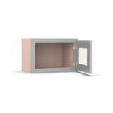 Liberty Shaker Ashen - 18 Inch Single Glass Door Wall Cabinet - 18" Width x 12" Height x 12" Depth