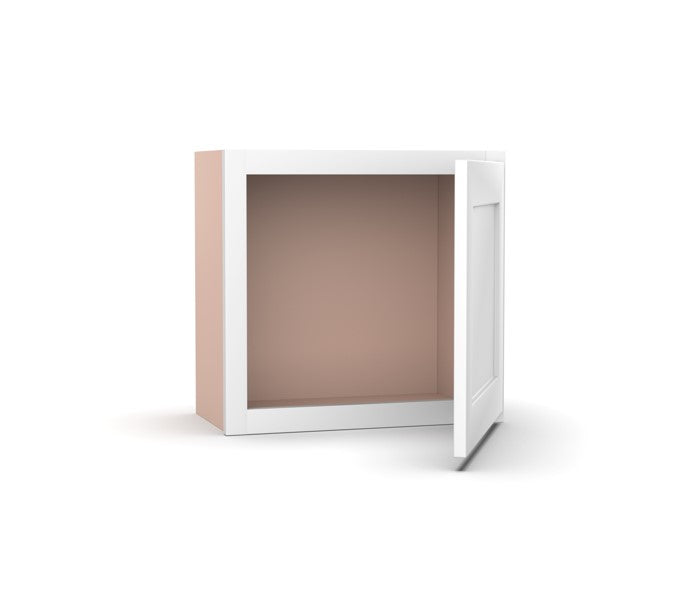 Liberty Shaker White Single Door Wall Cabinet - 18"W x 12"H x 12"D