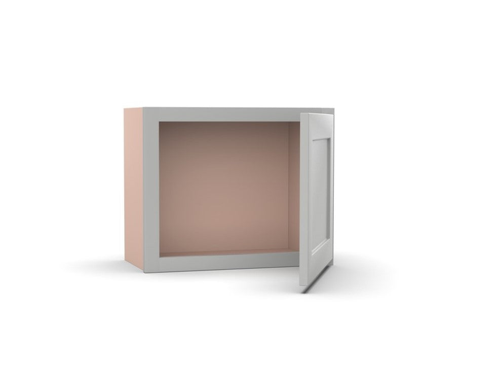 RTA - Liberty Shaker Ashen - Single Door Wall Cabinets - 18"W x 12"H x 12"D