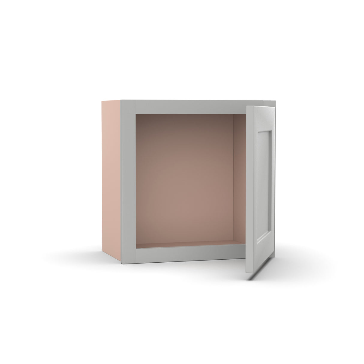 Liberty Shaker Ashen - 18 Inch Height Single Door Wall Cabinet - 18" Width x 18" Height x 12" Depth