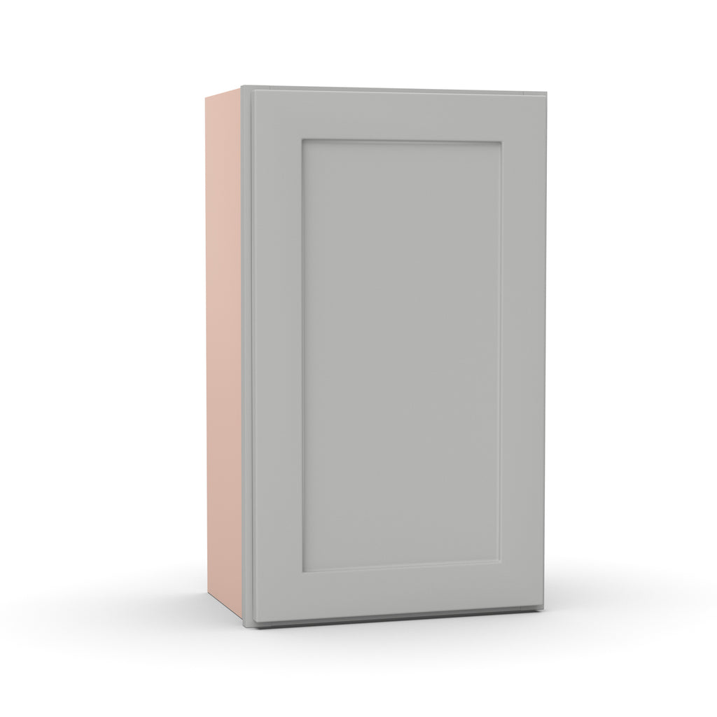 Liberty Shaker Ashen - 18 Inch Height Single Door Wall Cabinet - 18