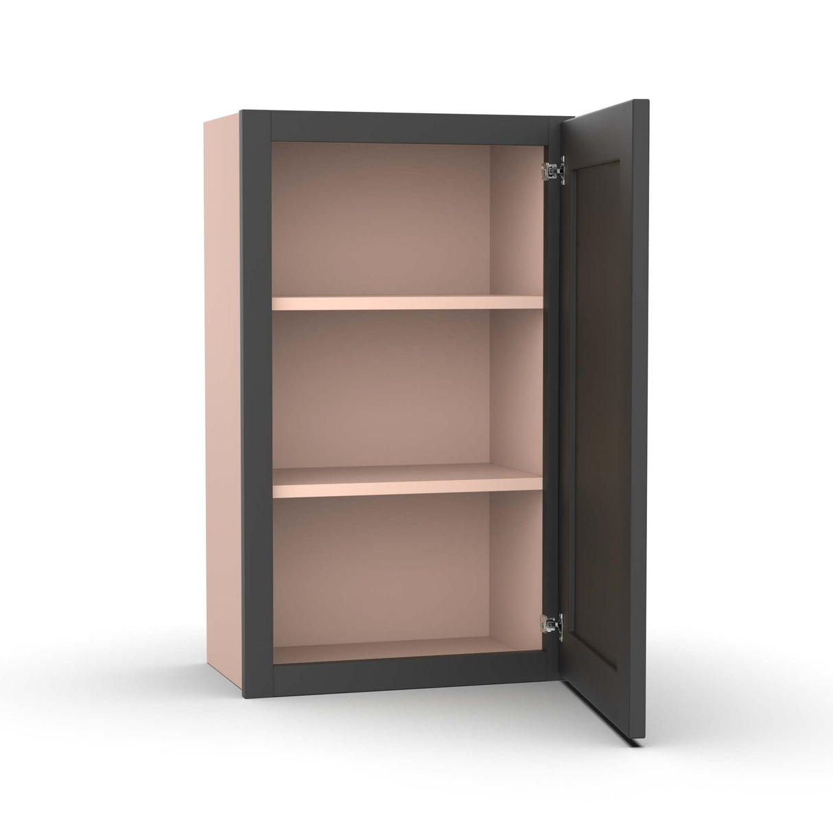 Liberty Shaker Grey - 18 Inch Height Single Door Wall Cabinet - 18" Width x 30" Height x 12" Depth