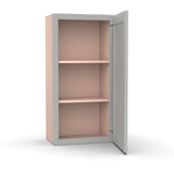 Liberty Shaker Ashen - 18 Inch Height Single Door Wall Cabinet - 18" Width x 36" Height x 12" Depth