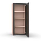 Liberty Shaker Grey - 18 Inch Height Single Door Wall Cabinet - 18" Width x 42" Height x 12" Depth