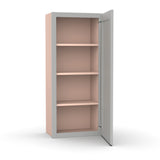 Liberty Shaker Ashen - 18 Inch Height Single Door Wall Cabinet - 18" Width x 42" Height x 12" Depth