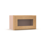 Liberty Shaker Karamel - 21 Inch Single Glass Door Wall Cabinet - 21" Width x 12" Height x 12" Depth