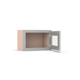 Liberty Shaker Ashen - 21 Inch Single Glass Door Wall Cabinet - 21" Width x 12" Height x 12" Depth