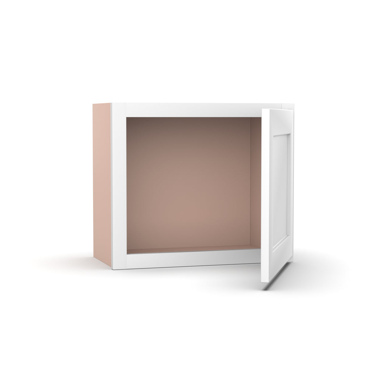 Liberty Shaker White Single Door Wall Cabinet - 21"W x 12"H x 12"D