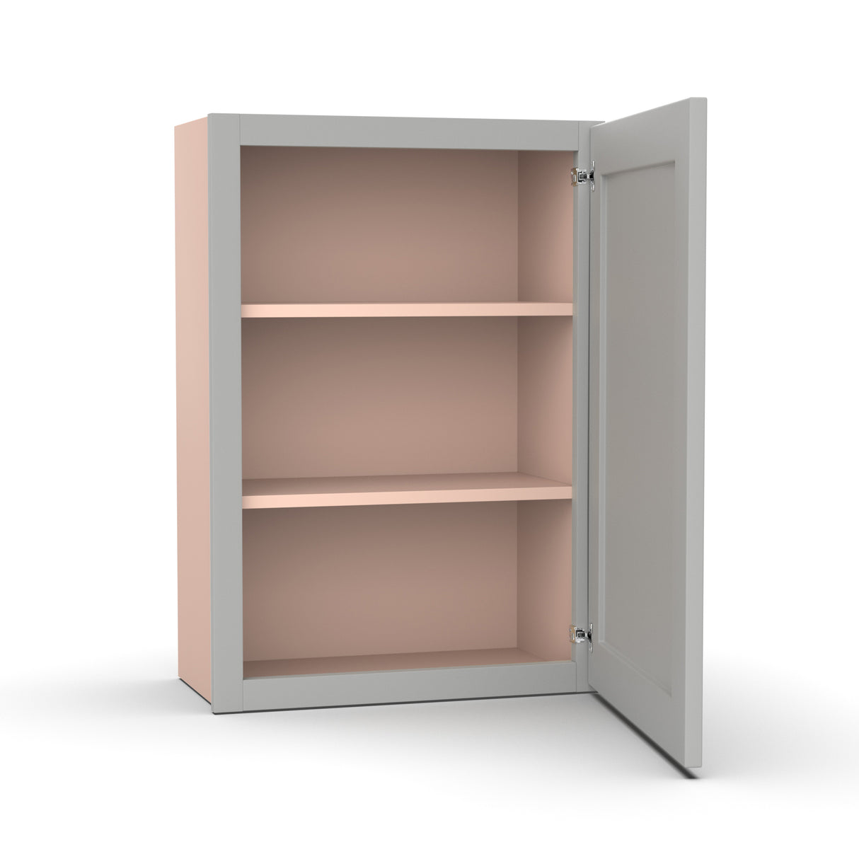 Liberty Shaker Ashen - 21 Inch Height Single Door Wall Cabinet - 21" Width x 30" Height x 12" Depth