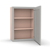 Liberty Shaker Ashen - 21 Inch Height Single Door Wall Cabinet - 21" Width x 30" Height x 12" Depth