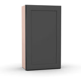 Liberty Shaker Grey - 21 Inch Height Single Door Wall Cabinet - 21" Width x 36" Height x 12" Depth