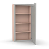 Liberty Shaker Ashen - 21 Inch Height Single Door Wall Cabinet - 21" Width x 42" Height x 12" Depth