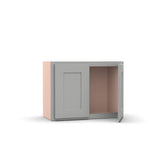 Liberty Shaker Ashen - 24 Inch Height Double Door Wall Cabinet - 24" Width x 18" Height x 12" Depth