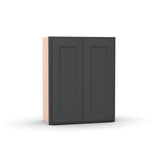 Liberty Shaker Grey - 24 Inch Height Double Door Wall Cabinet - 24" Width x 30" Height x 12" Depth