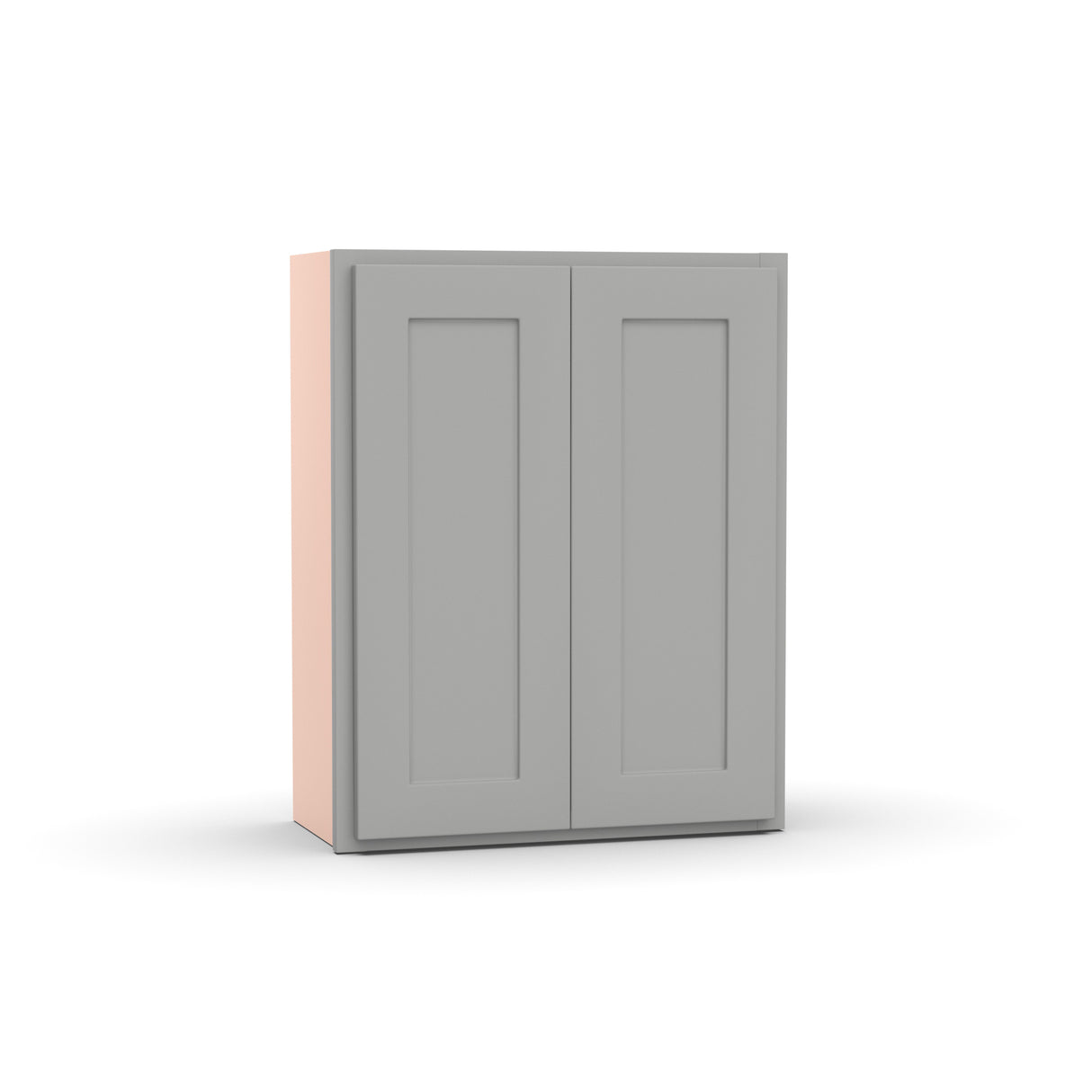 Liberty Shaker Ashen - 24 Inch Height Double Door Wall Cabinet - 24" Width x 30" Height x 12" Depth