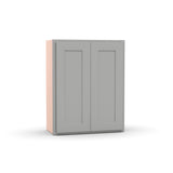 Liberty Shaker Ashen - 24 Inch Height Double Door Wall Cabinet - 24" Width x 30" Height x 12" Depth