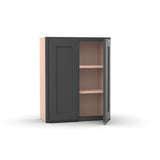 Liberty Shaker Grey - 24 Inch Height Double Door Wall Cabinet - 24" Width x 30" Height x 12" Depth
