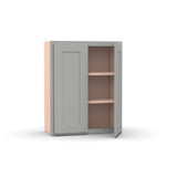 Liberty Shaker Ashen - 24 Inch Height Double Door Wall Cabinet - 24" Width x 30" Height x 12" Depth